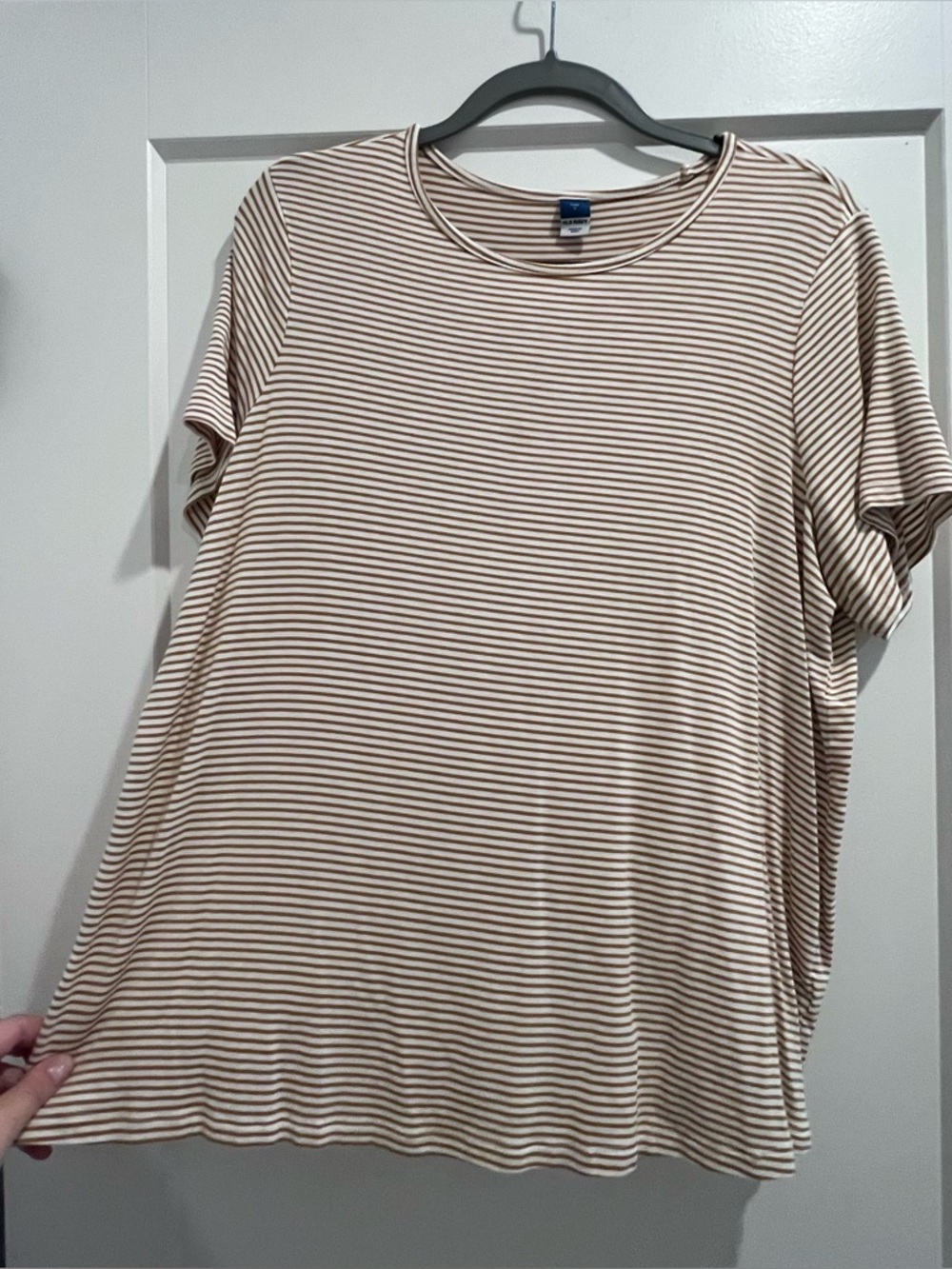 Brown striped t shirt